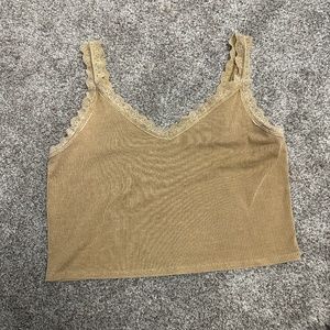 Ribbed crop tank top